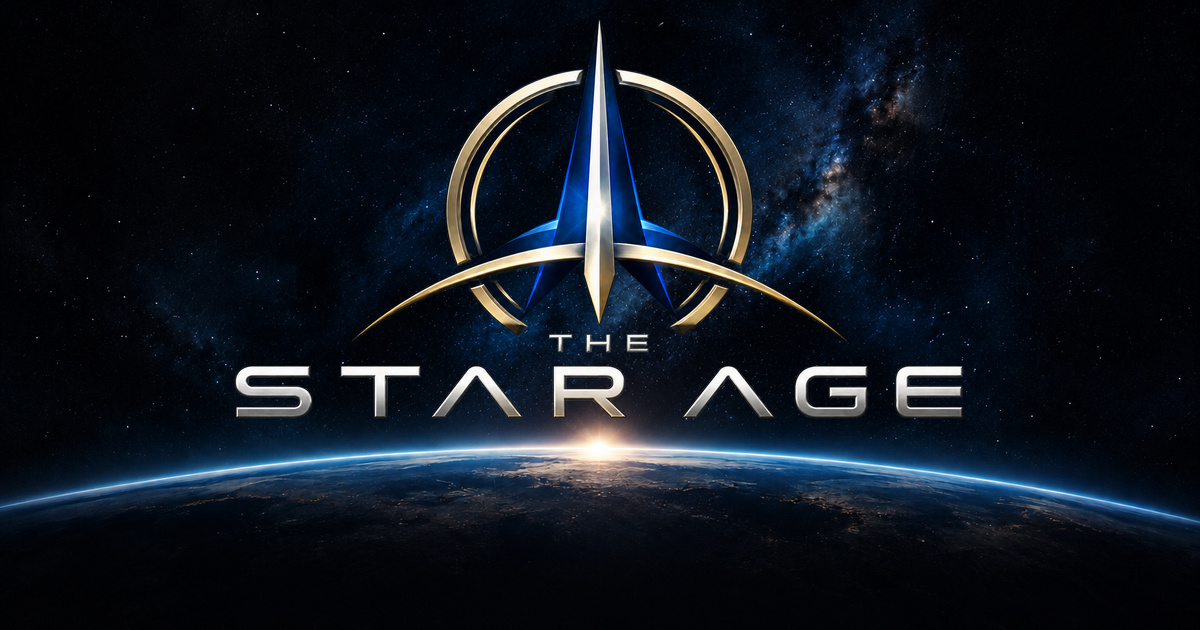 The Star Age emblem above the Earth horizon